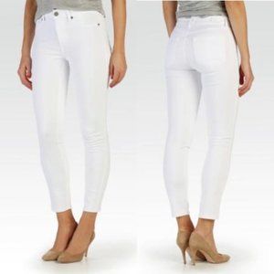 Paige Verdugo Crop Midrise Ultra Skinny White Jean